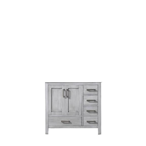 Jacques 36'' Distressed Grey Vanity Cabinet Only - Left Version