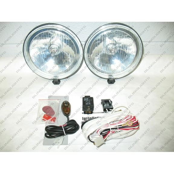 Univerasal 6" Round Off Road Auxiliary Bumper Lamp Bar Driving Light Kit