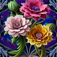 thumbnail image 2 of The Floral Puzzle - Intricate Flower Canvas Wall Art, 2 of 2