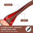 thumbnail image 3 of Borde de goma flexible con canal en forma de 1/8 en U, marrón, 20 pies YANRUIPRO, 3 of 7