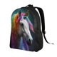 thumbnail image 2 of Fotbe Colorful Haired White Horse Mochila de Viaje para Laptop, Mochila Ejecutiva Delgada y Resistente 15.6", 2 of 8