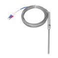 thumbnail image 1 of Hilitand 100mm Probe Thermocouple K Type Temperature Sensor Accessory 0-400 Degrees Celsius  3Meter, 1 of 8