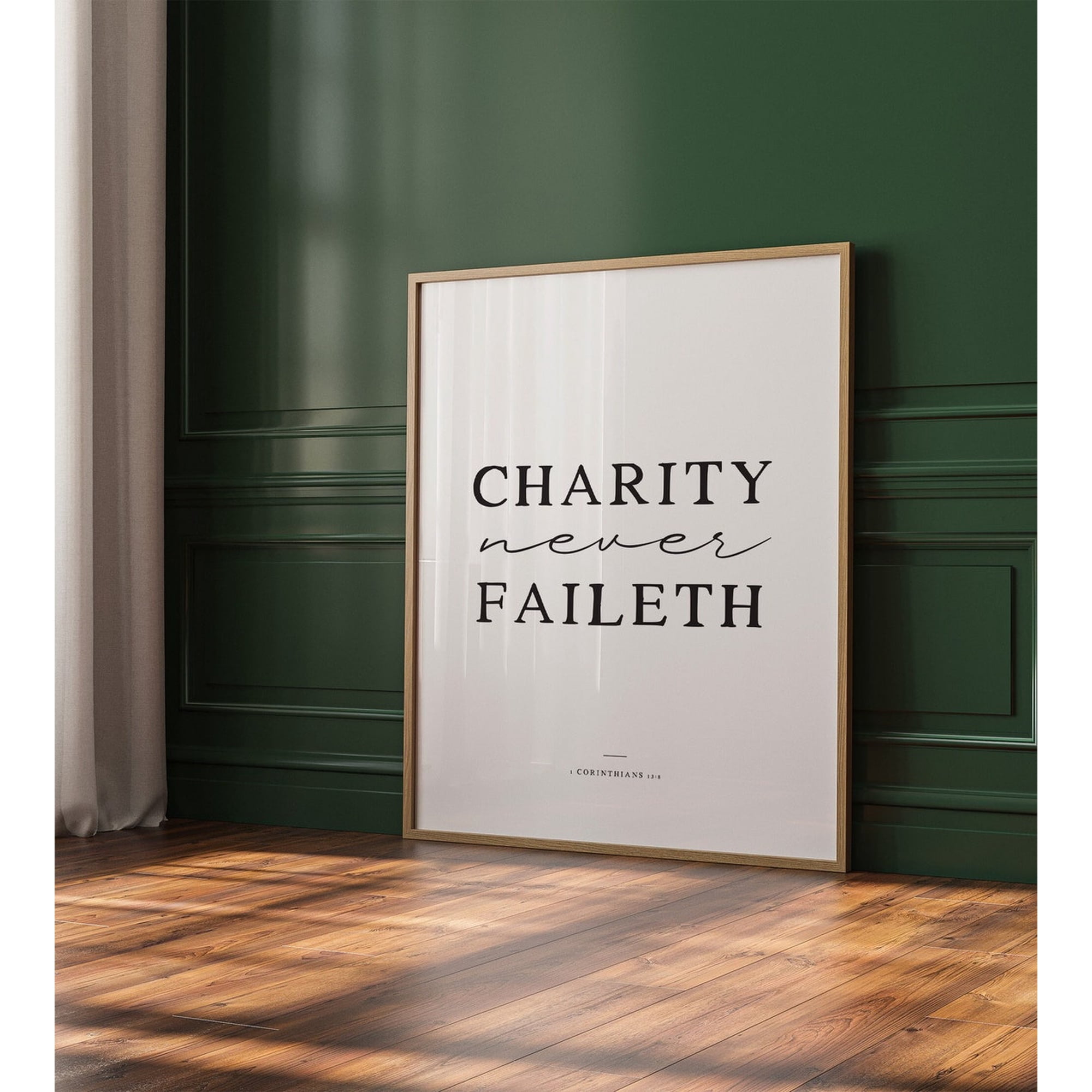 Charity Never Faileth Relief Society Declaration 1 Corinthians 13 8 Art Poster , Poster Print Only