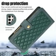 thumbnail image 4 of K-Lion for iPhone 13 mini Case, iPhone 13 mini Wallet Case for Women Men, Durable PU Leather Magnetic Flip Wallet Phone Case with Zipper Card Holder Wrist Strap,Green, 4 of 7