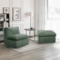thumbnail image 5 of COOLHUT 29.1"W Accent Chair, Upholstered Beanbag Sofa Chair, Modern Single Chair Accent Chair for Living Room Bedroom with Ottoman, Olive Green, 5 of 16