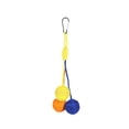 thumbnail image 2 of Juguete para gatos: Pelota de sisal, cuerda larga, juguete masticable, regalo para mascotas, hecho a mano, para jugar solo. amarillo naranja azul, 2 of 9