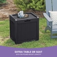 thumbnail image 5 of Uforic 35 Gallon Outdoor Resin Deck Box, Lockable Waterproof UV-Resistant Storage Box for Patio Cushions & Garden Tools, Black, 5 of 8