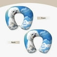 thumbnail image 3 of Gaeub Cute Cloud Bichon Frise Print Memory Foam Travel Pillow,U-Shaped Neck Pillow,Head Neck Support Airplane Pillow,Flight Pillow for Traveling,Car,Home,Office,Washable Cover, 3 of 8