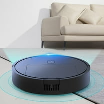 Nkmbld Self-Charging Robotic Vacuum 3 in 1 Mopping Robot Vacuum Cleaner with Schedule Wi-Fi/App Floor Sweeping Robot, Black