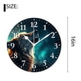 thumbnail image 2 of 16 Inch Wall Clock Battery Operated Silent Clock Decorative for Office, Kitchen, Outdoor, Living Room，Wolf Howling at The Full Moon Multicolor, 2 of 4