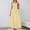 Yellow, variant on Women's Solid Smocked Maxi Dresses Summer Beach Casual Spaghetti Strap Swing A Line Long Flowy Dress Dress Woman