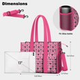 thumbnail image 5 of Teacher Tote Bag,Pink Pug Puppies Teacher Utility Tote Bag,Large Work Tote Bags for Women with Multiple Pockets,Top Zipper Closure,13.8x10.6x6.7 Inch, 5 of 5