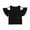 Black, variant on JoyHoop 0-4t Toddler Girls Ruffle Sleeve T Shirt Puff Short Sleeve Basic Tank Top Blouse Plain Solid Kids Casual Clothes