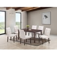thumbnail image 1 of Clare 7Pc Solid Wood Dining Set (60" x 36") - Beige, 1 of 5