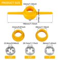 thumbnail image 3 of HLONK 12Pcs PVC Thread Maker Tool Kit Pipe Threader Plumbing Manual Hand Tool with 1/2NPT 3/4 Inch 1 Inch Die Wear Resistant P, 3 of 9