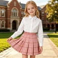 thumbnail image 2 of RTKFRFLM School Uniform&nbsp;for Girls Basic Pleated Skirt Classic Preppy Short Tennis Skirt Back to School Uniform Bottoms Girls Back to School Clothes, 2 of 4