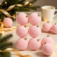 thumbnail image 4 of Bxaolu 6Pcs Velvet Christmas Ball Ornaments 2.4" Flocked Christmas Tree Hanging Ornaments Shatterproof Xmas Bulbs for Home Xmas Tree Party Decor (Pink), 4 of 8