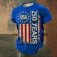 thumbnail image 5 of Men's 250th Anniversary Usa Shirt 250 Anniversary Usa Flag 1776-2026 250th Birthday T-Shirt Crew Neck Casual Stylish America Pullover Streetwear, 5 of 6