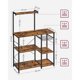 thumbnail image 2 of VASAGLE Estantería de Cocina, Soporte para Microondas y Panadería, Estantería de Almacenamiento con Cesta de alambre, 6 ganchos, para Especias, Ollas y Sartenes, Marrón Rústico y Negro, 2 of 5