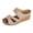 Beige, variant on Womens Wedge Sandals Open Toe Cutout Cork Footbed Platform Wedges with Adjustable Strap Summer Dressy High Heeled Slides Green Size 6