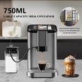 thumbnail image 6 of Super Automatic Espresso Machine - 20 Bar Coffee Maker with Conical Burr Grinder Touch Screen and Milk Frother - Grey, 6 of 8