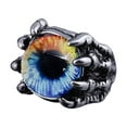 thumbnail image 2 of Anillos para mujer, regalos para mujer, acero inoxidable, diseño de calavera de diablo con personalidad, ojo para hombre y mujer, rompecabezas de bola., 2 of 5