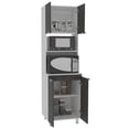 thumbnail image 3 of Módulo Microondas Diamante Gris y Blanco Virtual Muebles, 3 of 5