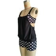 thumbnail image 4 of Two Piece Tankini Swimsuit for Women Strappy Tummy Control Top with Dot Print Bottom Bathing Suits, 4 of 7