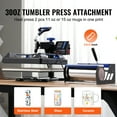 thumbnail image 2 of KFFKFF Heat Press, 15x15 inch, 8-in-1 Transfer Kit with 30 oz Cup Press, 360° Rotating Digital T-Shirt Printer, Teflon Finish, for Apparel/Mugs/Caps/Dishes, Black & Blue, 2 of 9