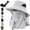 Gray, variant on UV Protection Outdoor Fisherman's Hat with Detachable Mesh Face Mask Wide Brim Neck Flap Sun Fishing Hat Mens Women