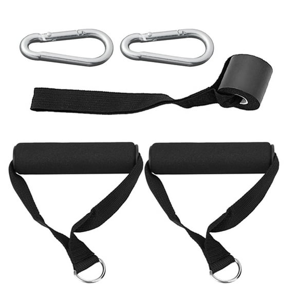 5pcs Exercise Set Workout Handles Door Anchor Carabiner Hooks for Exercise Resistance Bands Cable Machines