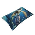 thumbnail image 3 of Naloa Watercolor Turtle Pillowcase, Throw Pillowcase, Wrinkle-Free, Stain-Resistant with Hidden Zipper for Bedroom Sofa - 20"x30", 3 of 9
