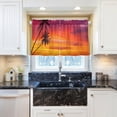 thumbnail image 6 of Coolnut Palm Tree Kitchen Curtains 2 Panels, UV Protected Tier Curtains Half Window Curtains Kitchen Tiers for Guest Room Bathroom Sink Laundry Room Basement,24 x 27 Inch, 6 of 6