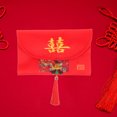 thumbnail image 5 of CIMAXIC red envelopes Wedding Red Envelope Chinese Money Envelope Fabric Red Packet Jewelry Gift Bag,7.09"X4.13"X0.39", 5 of 5