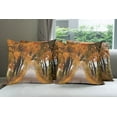 thumbnail image 6 of Ambesonne Fall Throw Pillow Cover 4 Pack, Serene Vivid Maple Trees, 20", Orange Brown Green, 6 of 7