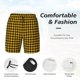 thumbnail image 3 of Fotbe Retro Yellow and Black Houndstooth Traje de Baño para Hombre – Shorts de Natación de Secado Rápido con Forro y Bolsillos-X-Large, 3 of 6