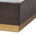 thumbnail image 6 of Baxton Studio Arcelia Dark Brown and Gold Finished Wood Queen Size Platform Bed, 6 of 9