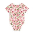 thumbnail image 2 of Daiia Rose Flowers Printed Unisex-Baby Short Sleeve Onesies Bodysuits Baby Climbing Clothes Soft and Comfortable Romper with Expandable Shoulder Design-3 Months, 2 of 8