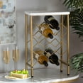 thumbnail image 5 of Wholesale Interiors WS-12223-Wine Rack 3.25 in. Baxton Studio Ramona Modern & Contemporary Gold Finished Metal Wine Rack with Faux Marble Tabletop, 5 of 5