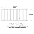 thumbnail image 5 of HOME DISTRICT Dog Gate Freestanding Pet Gate 4-Panel & 3 Panel Pet Gate for Dogs Folding Dog Gate Quadfold & Trifold Pet Gate for Small Dogs Decorative Pet Gate for Dogs Indoor, White Slat 54" x 24", 5 of 8