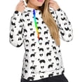 thumbnail image 5 of Yiaed Border Collie Dog Print Womens Casual Hoodies Crew Neck Long Sleeve Sweatshirts With Pocket Pullover Tops Women's Hooded Sweatshirt-Medium, 5 of 5