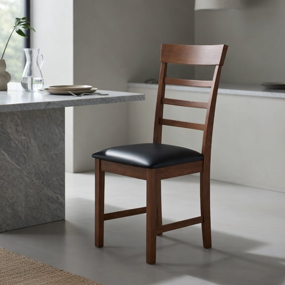 Resenkos Dining Room Chairs, Kitchen Chairs,Wooden Dining Chair with Rubber Wood Frame Set of 2-Oak
