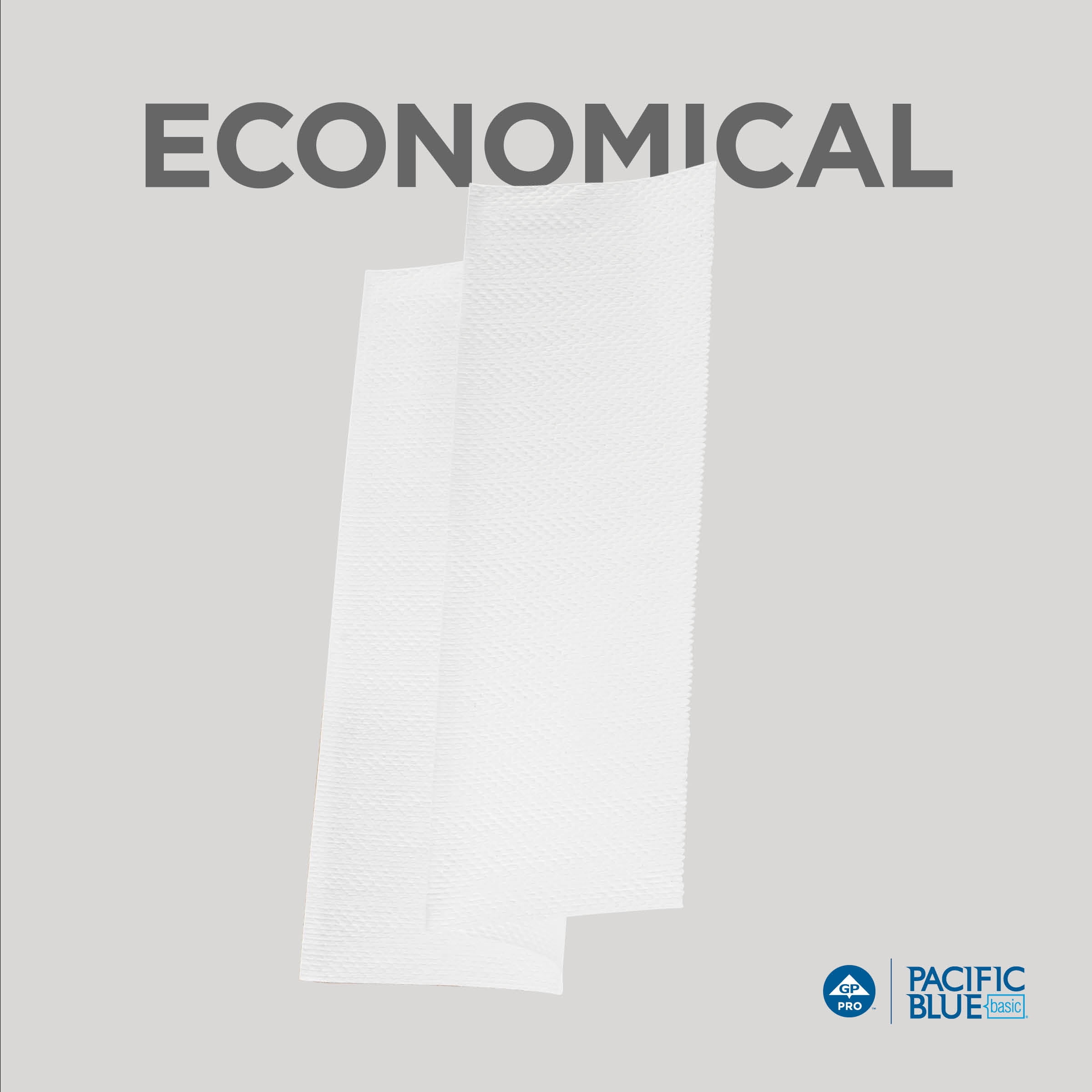 Pacific Blue Basic® 1-Ply Recycled Multifold Paper Towels by GP PRO (Georgia-Pacific), White, 4,000 Towels Per Case