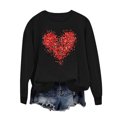 thumbnail image 2 of PNTUTB Fashion Women's Valentine's Day Pattern Print Oversized Crew Neck Long Sleeve Hoodless Pullover Sweatshirts, 2 of 6