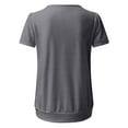 thumbnail image 3 of Hauts Tuniques Décontractés à Manches Courtes pour Femmes Jr Mode d'Automne Col Rond T-Shirts de Compression Cold Gear pour Femmes T-Shirts d'Été Amples Chemises pour Femmes Tuniques Ajustées Blouse, 3 of 6