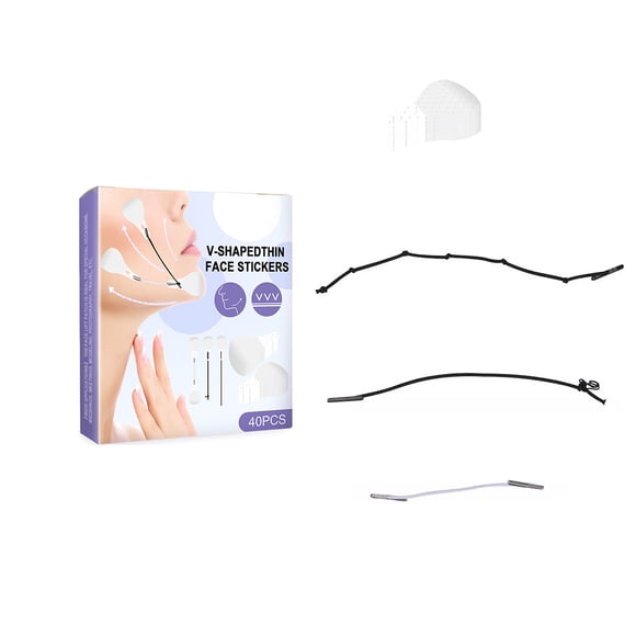 Pegatina facial invisible en forma de V, lifting facial instantáneo, pegatina facial invisible para mujeres, kit antienvejecimiento para lifting de cuello y ojos.
