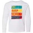 thumbnail image 3 of Inktastic Chess Player Eat Sleep Chess Repeat Long Sleeve Youth T-Shirt, 3 of 5