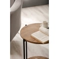 thumbnail image 2 of ABAHome  Pera Round End Table Two-Tier Coffee Table 17 1/2 " by 25 " height for Living Room, Bedroom, Office, Steel Frame, Rustic Brown and Anthracite, 2 of 7