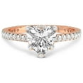 thumbnail image 3 of 1 Carat IGI Certified Heart Shape Lab Grown Diamond Engagement Ring | 14K Rose Gold | Myra Secret Halo Lab Diamond Ring | FG-VS1-VS2 Quality Friendly Diamonds, 3 of 5