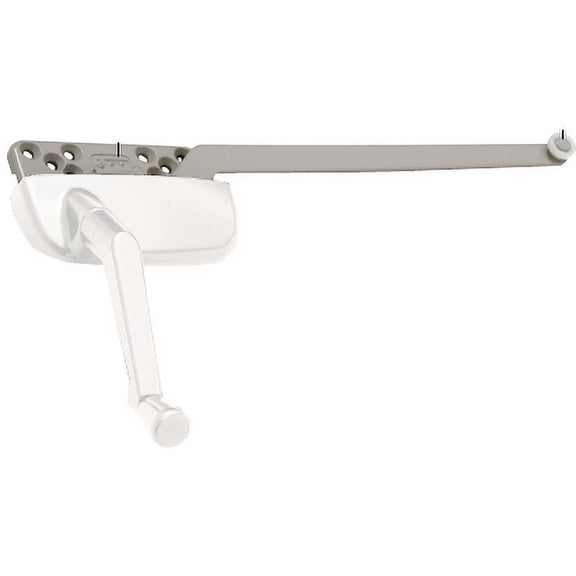 CRL EP24186 White Left Hand Ellipse Style Casement Operator with - 9-1/2" Single Arm